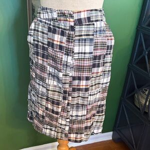 Marina Luna Multicolor Plaid Pencil Skirt